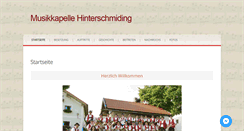 Desktop Screenshot of musikkapelle-hinterschmiding.de