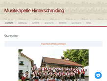 Tablet Screenshot of musikkapelle-hinterschmiding.de